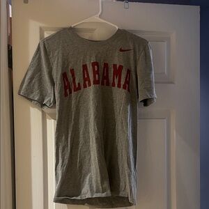 Alabama Nike Gray T-Shirt with Red Alabama Text